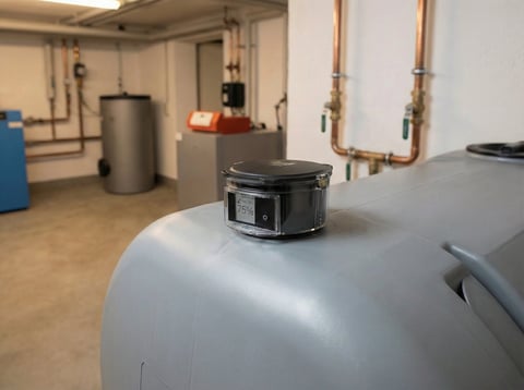 Heizöltank mit OilFox drauf